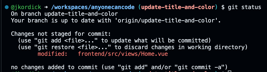 Git status