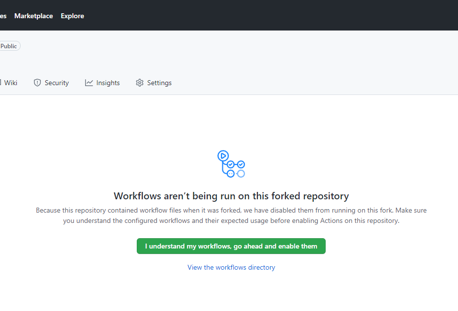 Enable GitHub Actions