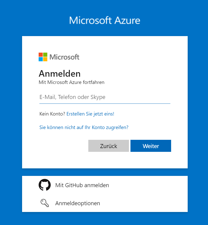 Log In Azure